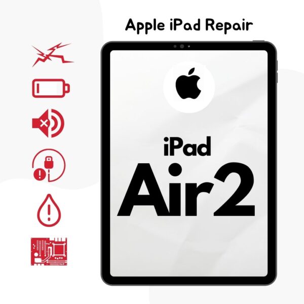 Apple iPad Air 2 Cracked LCD Display Screen Battery Can't On Logo Water Damage Motherboard Repair Replacement Cost Singapore