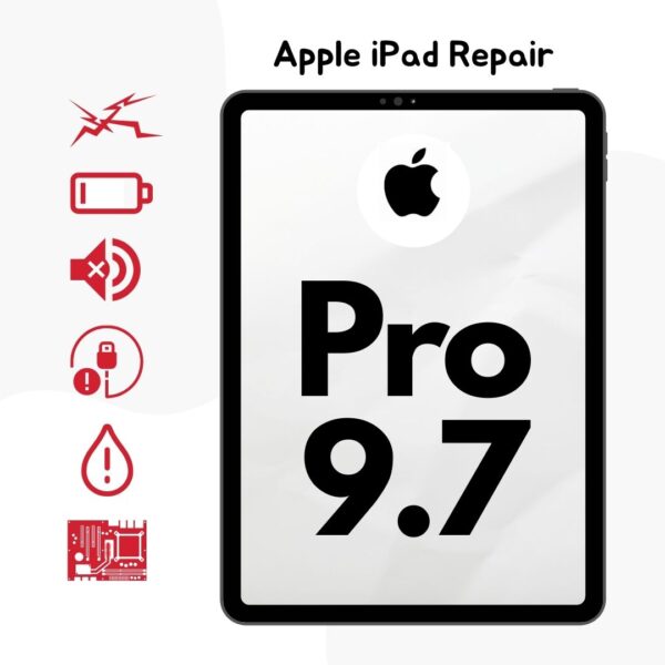 Apple iPad Pro 9.7 Cracked LCD Display Screen Battery Can't On Logo Water Damage Motherboard Repair Replacement Cost Singapore