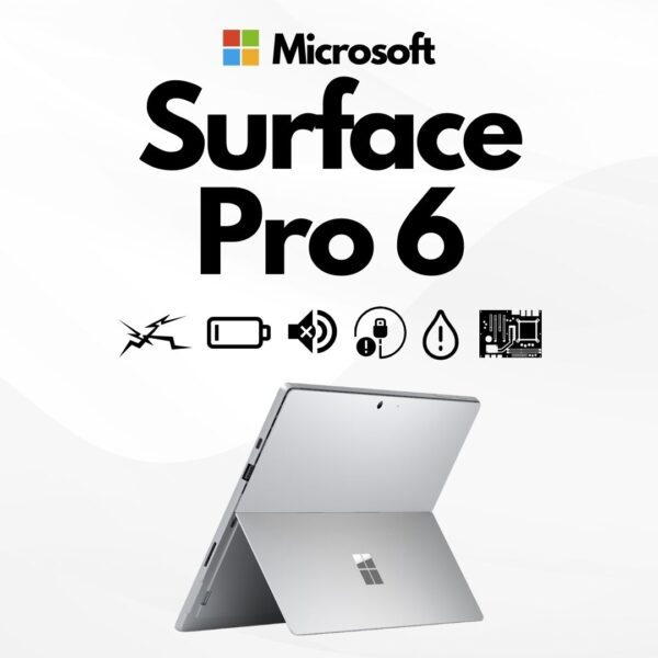 Microsoft Surface Pro 6 Gen Cracked LCD Display Screen Battery Can't On Motherboard Repair Replacement Cost Singapore