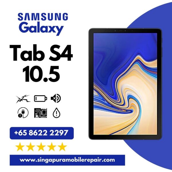 Samsung Galaxy Tab S4 9.7 Cracked LCD Screen Display Battery Can't On Logo Water Damage Motherboard Repair Replacement Cost Singapore