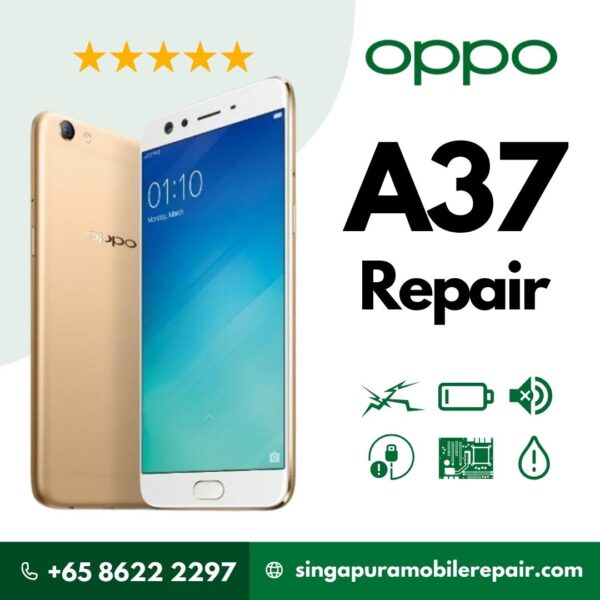 Oppo A37 Cracked LCD Display Screen Battery Can't On Logo Water Damage Motherboard Repair Replacement Cost Singapore