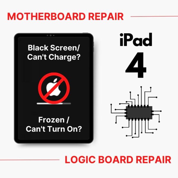 Professional Apple iPad 4 Can't on CPU Motherboard Repair Center Singapore-苹果平板电脑维修中心