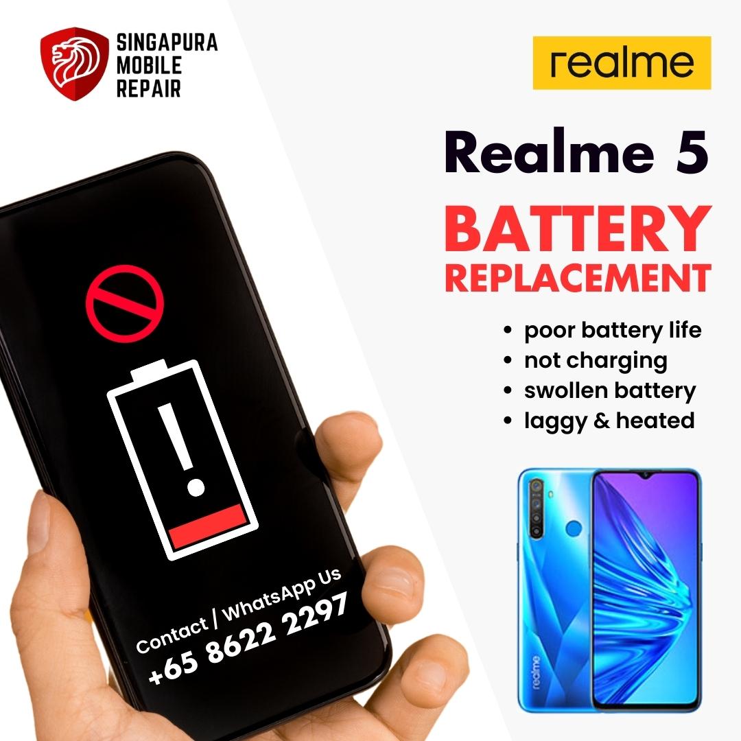Realme 5 Bloated Battery Replacement Cost Singapore Singapura Mobile 