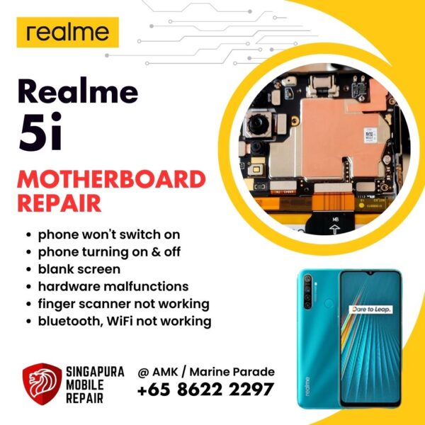 Realme 5i Can't On Data Recovery Motherboard / Logic Board (IC Chip Replacement / CPU Repair) Cost Singapore