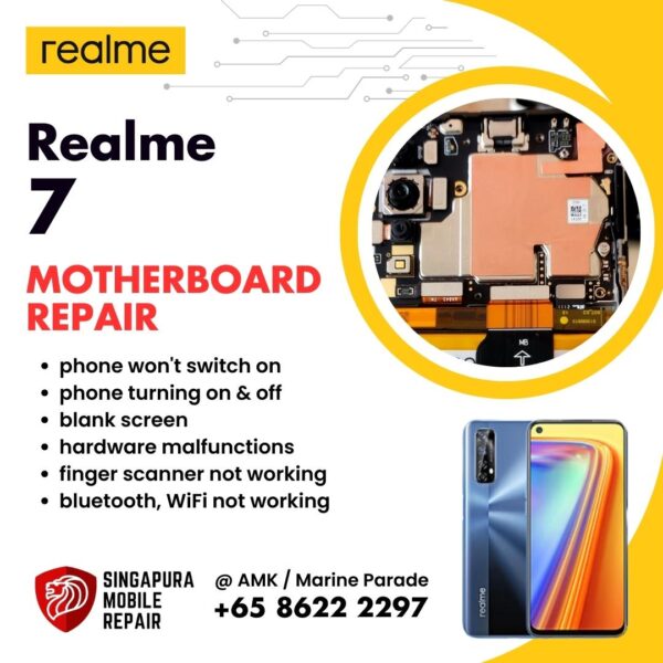 Realme 7 Can't On Data Recovery Motherboard / Logic Board (IC Chip Replacement / CPU Repair) Cost Singapore