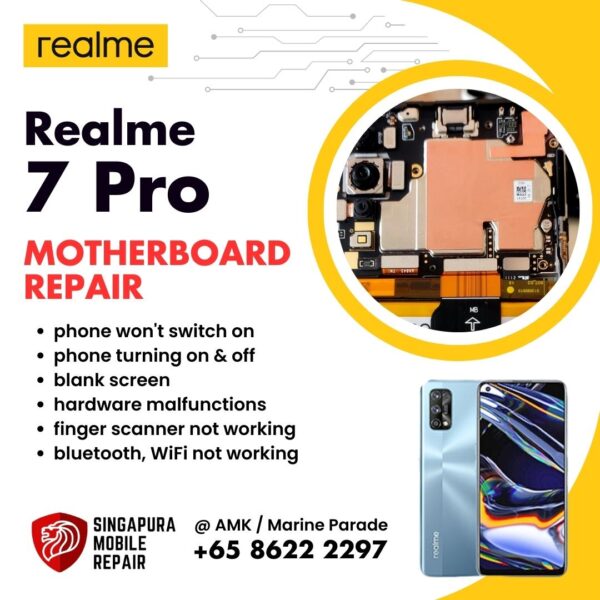 Realme 7 Pro Can't On Data Recovery Motherboard / Logic Board (IC Chip Replacement / CPU Repair) Cost Singapore