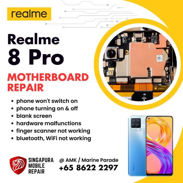 Realme 8 Pro Can't On Data Recovery Motherboard / Logic Board (IC Chip Replacement / CPU Repair) Cost Singapore