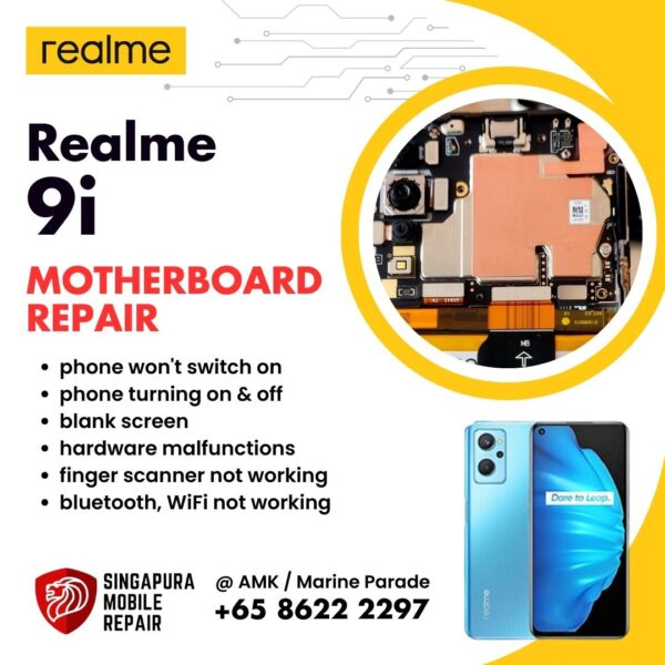 Realme 9i Can't On Data Recovery Motherboard / Logic Board (IC Chip Replacement / CPU Repair) Cost Singapore