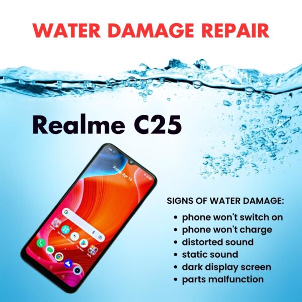 Realme C25 Water Damage Cleaning Service Repair Price Singapore