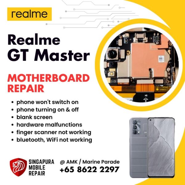 Realme GT Master Can't On Data Recovery Motherboard / Logic Board (IC Chip Replacement / CPU Repair) Cost Singapore