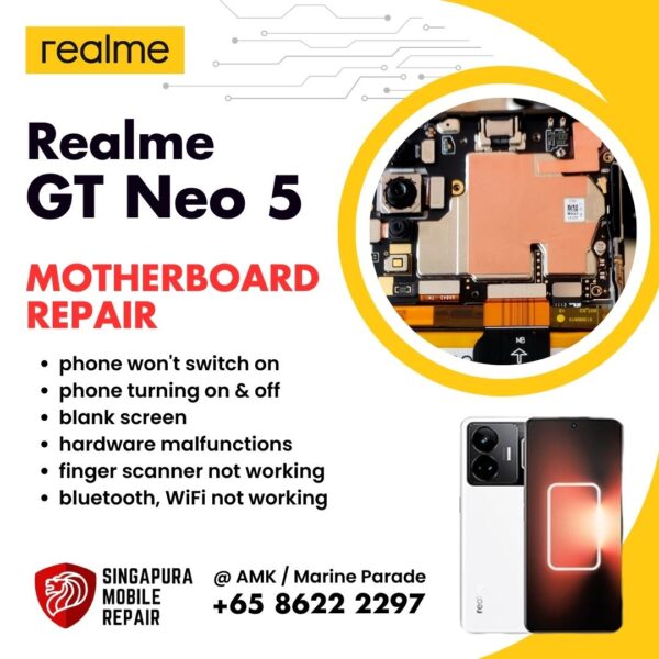 Realme GT Neo 5 Can't On Data Recovery Motherboard / Logic Board (IC Chip Replacement / CPU Repair) Cost Singapore