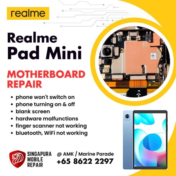 Realme Pad Mini Can't On Data Recovery Motherboard / Logic Board (IC Chip Replacement / CPU Repair) Cost Singapore