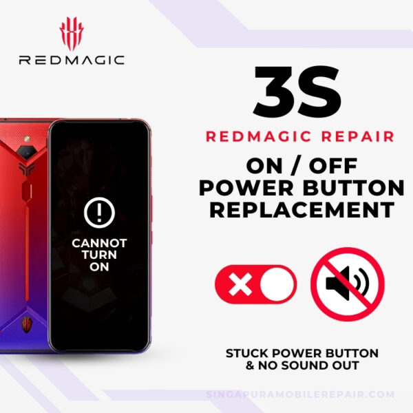 Cheapest Red Magic 3S On/Off Power Button Repair Singapore-红魔手机修理中心