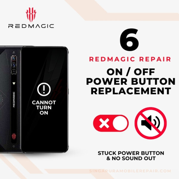 Best Red Magic 9 Pro+ Plus On /Off Power Button Repair Center Singapore