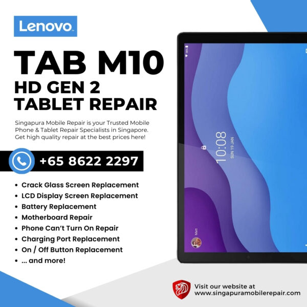 Cheapest Lenovo Tab M10 HD Gen 2 Battery Replacement Center Singapore