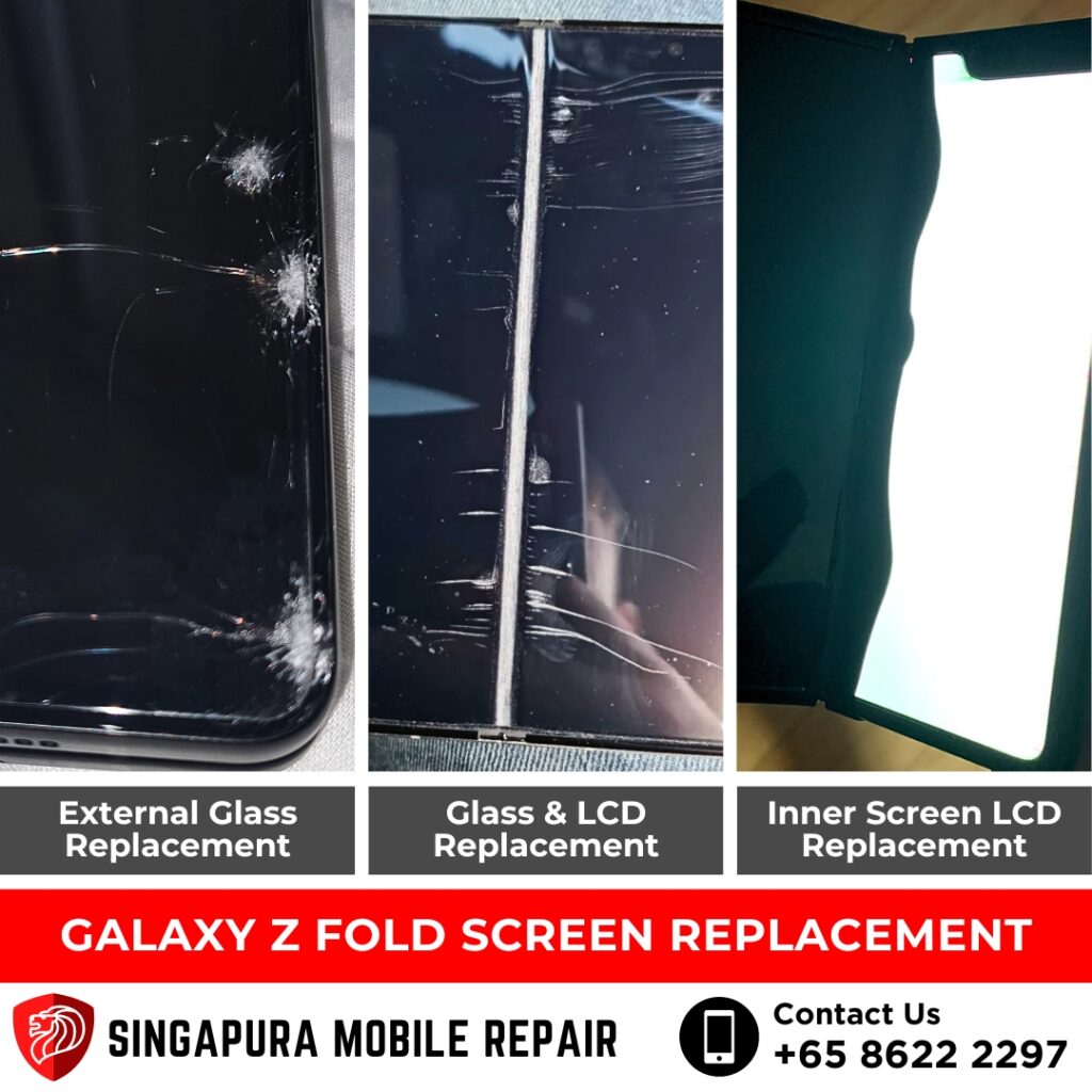 Galaxy Z Fold Glass & AMOLED Screen Replacement (Internal & External Screen Replacement)