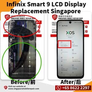 Cheapest Infinix Smart 9 Phone LCD Display Replacement Service Shop Singapore