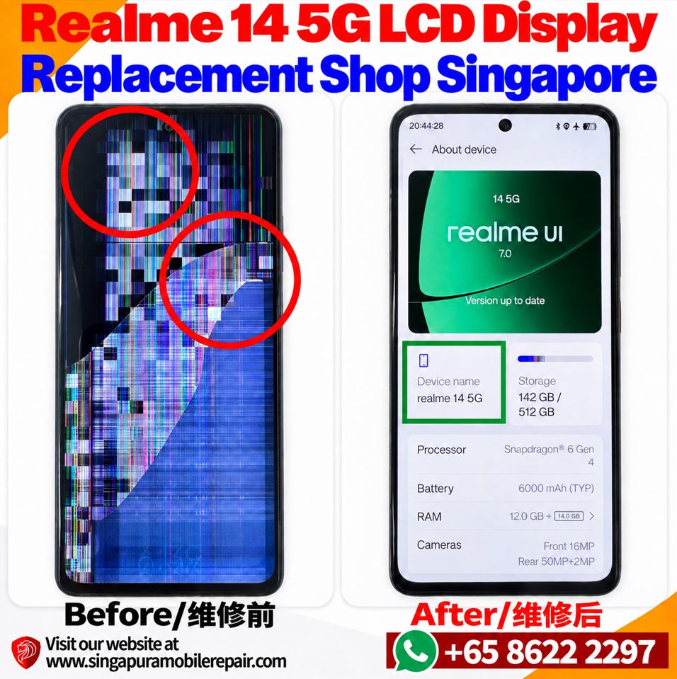 Realme 14 Cracked LCD Display Replacement Singapore