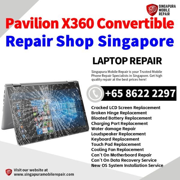 Cheapest HP Pavilion x360 Convertible Repair Center Shop Singapore