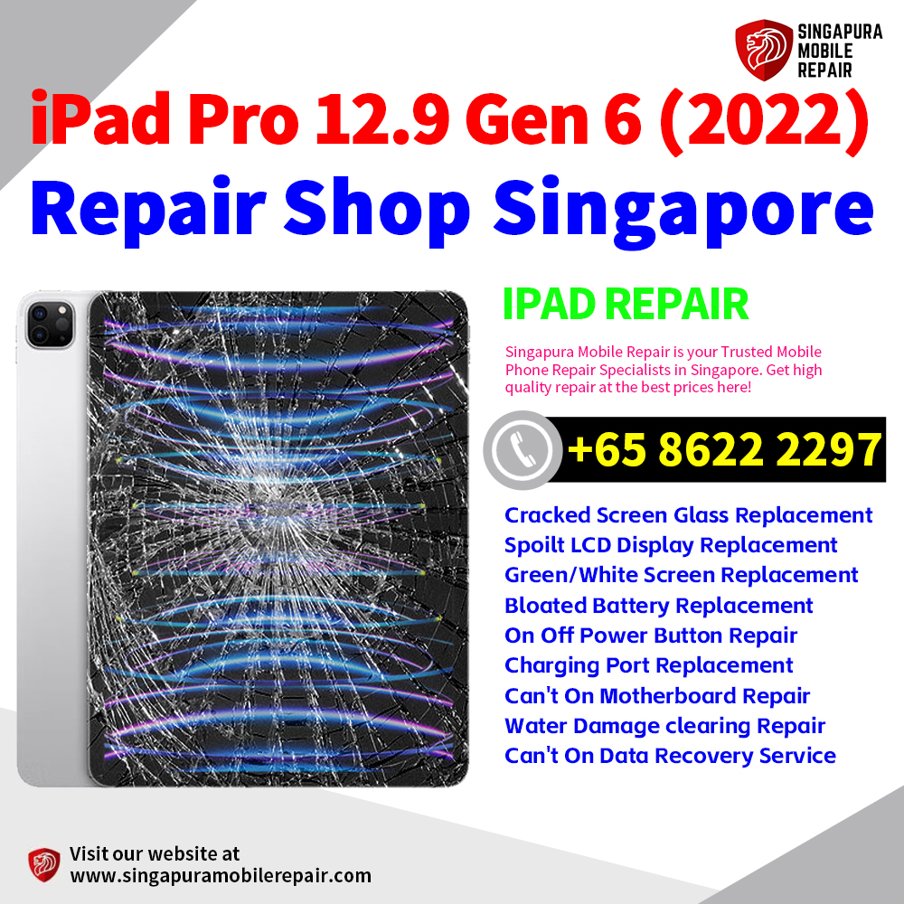 Cheapest Best iPad Pro 12.9 Gen 6 (2022) Repair Service Center Shop Singapore