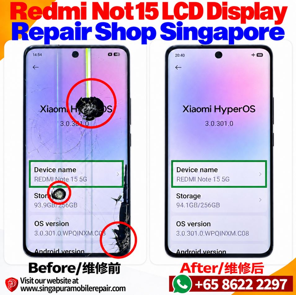 Redmi Note 15 5G LCD Display Replacement Singapore